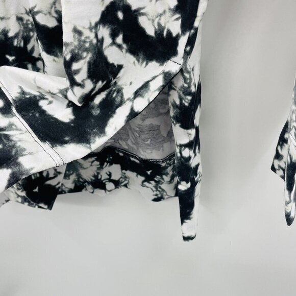 Jenni Intimates Womens XS Super Soft Tunic Pajama Top Black White Tie Dye 735 - Picture 6 of 7